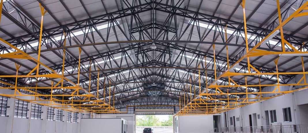 پوشش داخلی سقف سوله | پوشش سقف سوله با پشم شیشه