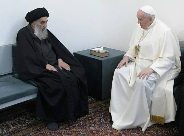آیت‌الله سیستانی: پاپ فرانسیس جایگاه معنوی بالایی در میان بسیاری از ملت‌ها داشت